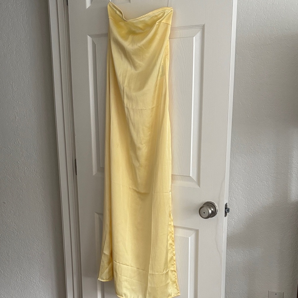 ASOS Strapless Yellow Dress
